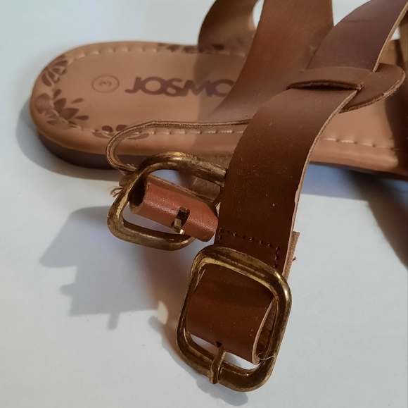 Girls Strappy Sandals, Size 3 - Picture 3 of 3